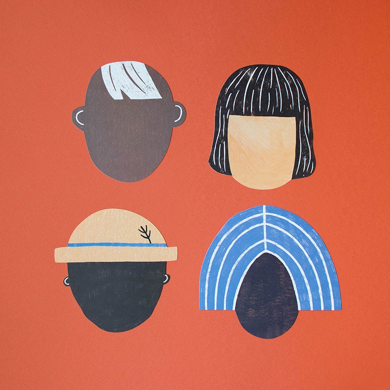 Actividad creativa con pegatinas